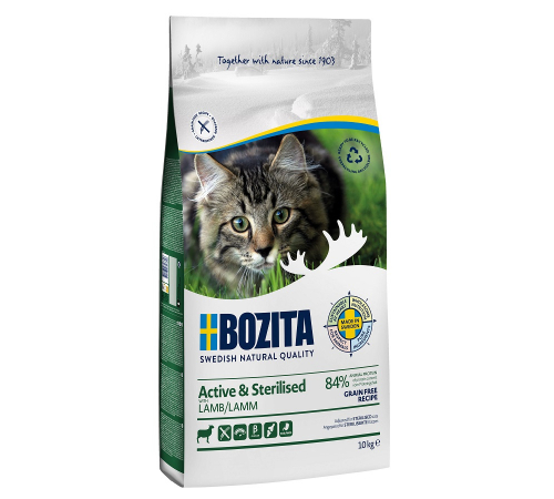 Bozita Katzenfutter trocken Active & Sterilised Grain free mit Lamm 10 kg