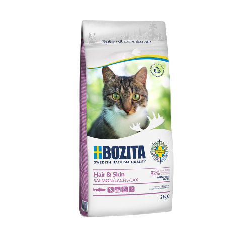 Bozita Katzenfutter trocken Hair & Skin Wheat free mit Lachs 2 kg