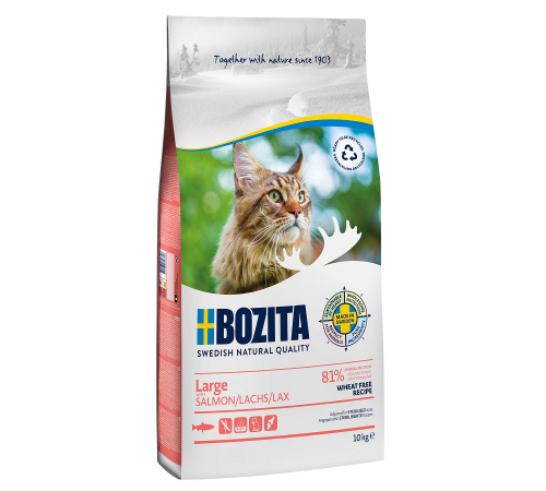 Bozita Katzenfutter trocken Large Wheat free mit Lachs 10 kg