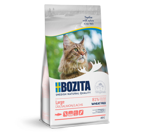 Bozita Katzenfutter trocken Large Wheat free mit Lachs 400 g
