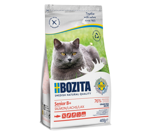 Bozita Katzenfutter trocken Senior 8+ Grain free mit Lachs 400 g