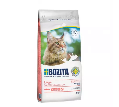 Bozita Katzenfutter trocken Large Wheat free mit Lachs 2 kg
