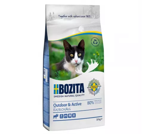 Bozita Katzenfutter trocken Outdoor & Active mit Elch 10 kg