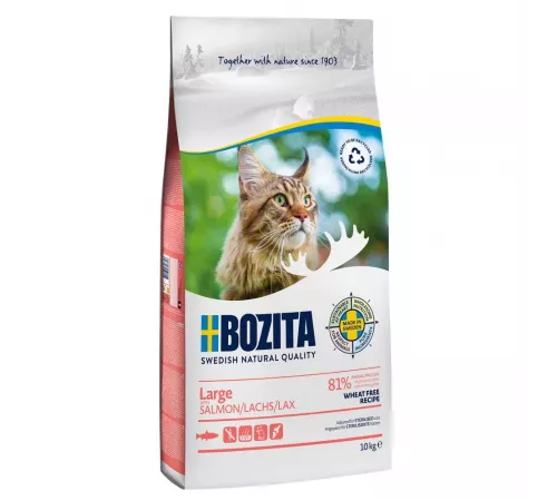 Bozita Katzenfutter trocken Large Wheat free mit Lachs 10 kg