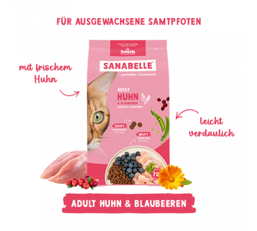 Sanabelle Life Adult Huhn & Blaubeeren 2 kg