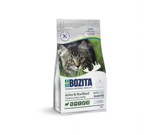 Bozita Katzenfutter trocken Active & Sterilised Grain free mit Lamm 400 g