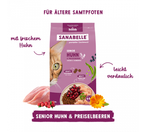 Sanabelle Life Senior Huhn & Preiselbeeren 8 kg