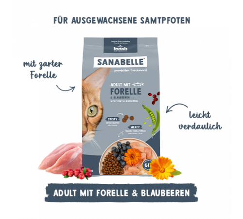 Sanabelle Life Adult mit Forelle & Blaubeeren 2 kg