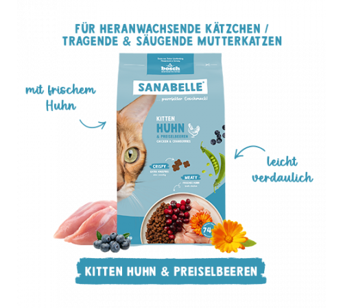 Sanabelle Life Kitten Huhn & Preiselbeeren 8 kg