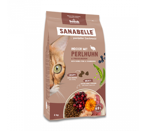 Sanabelle Life Indoor mit Perlhuhn & Preiselbeeren 2 kg
