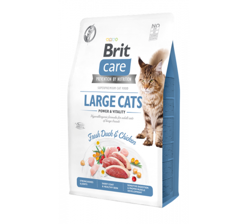 Сухий корм для кішок – Brit Care Cat Grain-Free LARGE CATS Power & Vitality 2 kg