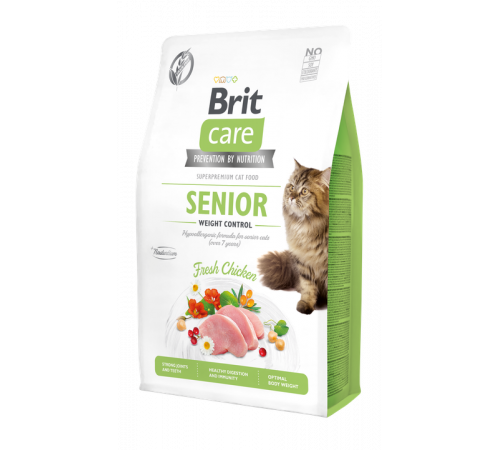 Trockenfutter für Katzen – Brit Care Cat Grain-Free SENIOR and Weight Control 2 kg