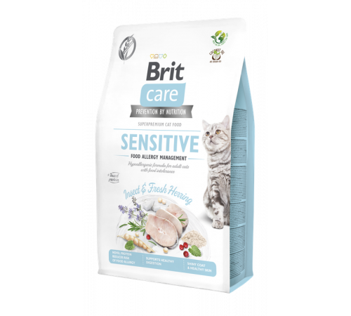 Сухий корм для кішок – Brit Care Cat Grain-Free SENSITIVE Food Allergy Management 2 kg