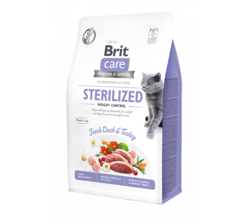 Сухой корм для кошек – Brit Care Cat Grain-Free STERILIZED and Weight Control 400 g