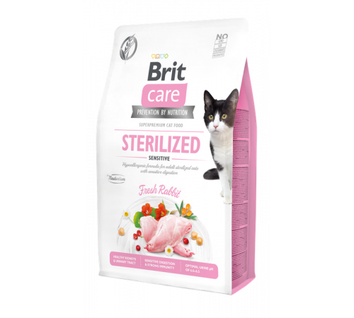Сухой корм для кошек – Brit Care Cat Grain-Free STERILIZED SENSITIVE 2 kg