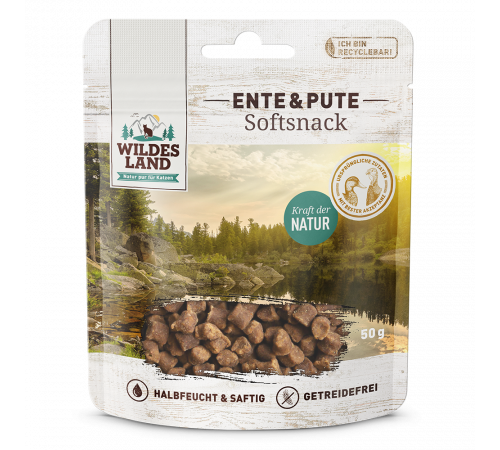 Wildes Land Cat Softsnack Ente & Pute 50 g