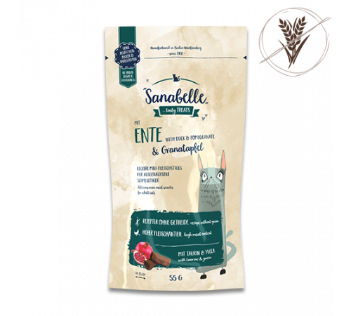 Sanabelle Snack Mini-Fleischsticks Ente & Granatapfel 55 g