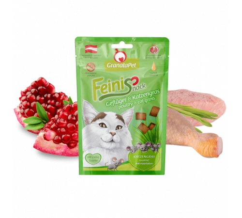 Котяча закуска - GranataPet FeiniSnack Geflügel & "Katzengras" 50 g