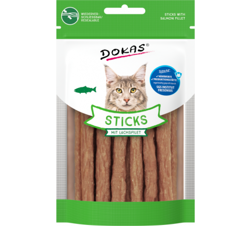Dokas Cat Snack Sticks mit Lachsfilet 30 g
