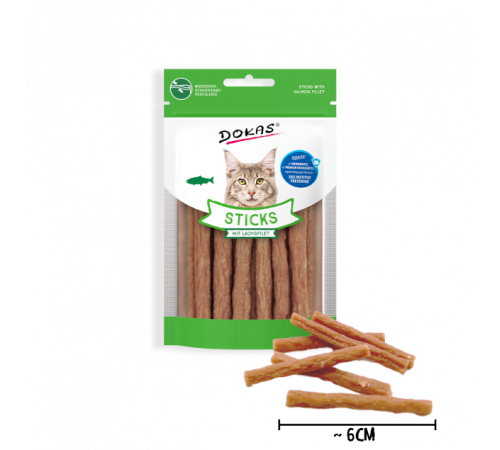 Dokas Cat Snack Sticks mit Lachsfilet 30 g