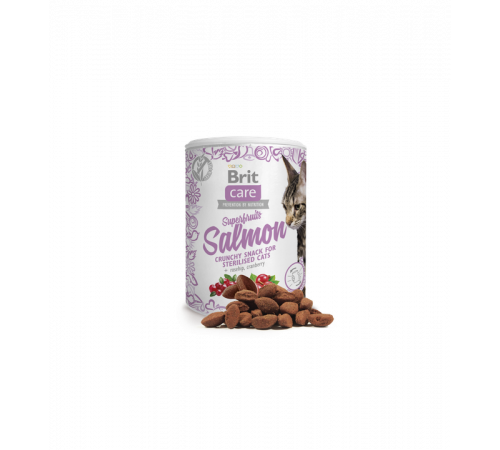 Leckerlis für Katzen - Brit Care Snack Superfruits Salmon 100 g