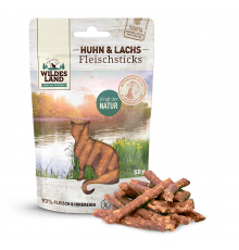 Wildes Land Cat Fleischsticks Huhn & Lachs 50 g