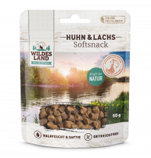 Wildes Land Cat Softsnack Huhn & Lachs 50 g