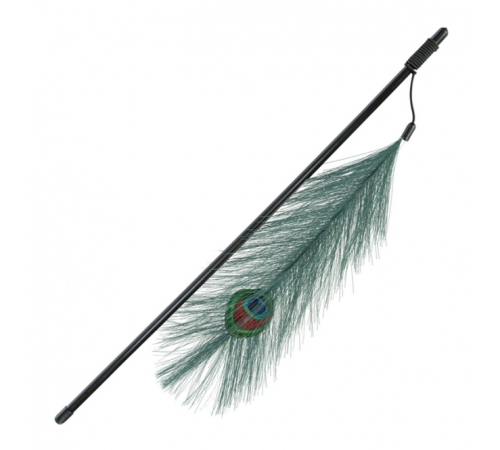 Trixie Spielangel mit Pfauenfeder aus Kunststoff/Polyester