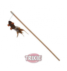 Trixie Spielangel Plüschmaus mit Federn