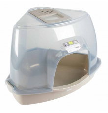 EBI Eck-Katzentoilette Prism M - transparent/grau