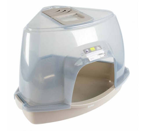 EBI Eck-Katzentoilette Prism M - transparent/grau