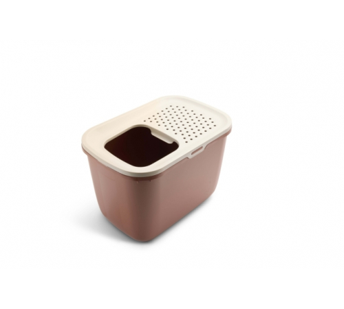 Savic Katzentoilette Hop In - champagner/toskanarot