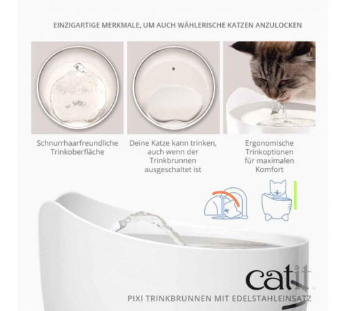 Catit PIXI Trinkbrunnen mit Edelstahleinsatz