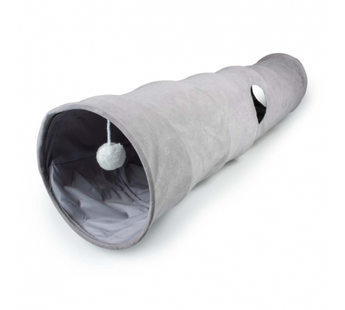 Duvoplus Spieltunnel Purrly - hellgrau - 120x25x25cm