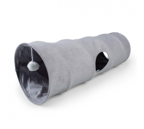 Duvoplus Spieltunnel Purrly - hellgrau - 80x25x25cm