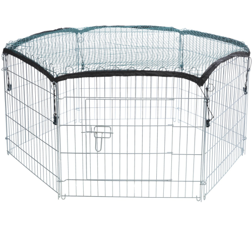 Freilaufgehege mit Schutznetz - ø 126 x 58 cm