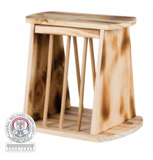 Trixie Heuraufe zum Aufstellen aus geflammtem Holz
