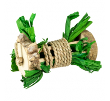 Duvoplus Nagerrolle aus Holz Wasserhyazinthe & Mais
