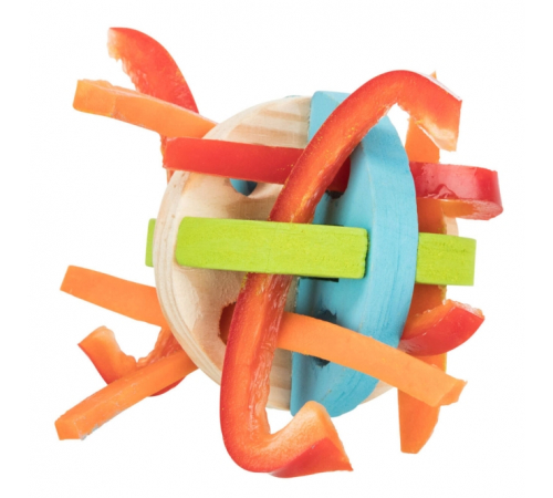 Trixie Spiel- und Snackball aus Holz - 7,5 cm