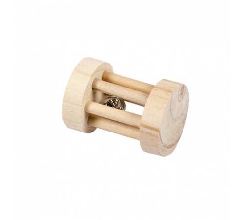 Duvoplus Holzspielrolle mit Glöckchen - 3,5 x 5cm