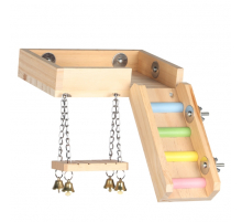 Duvoplus Spielplattform aus Holz für Nagetiere