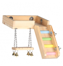 Duvoplus Spielplattform aus Holz für Nagetiere