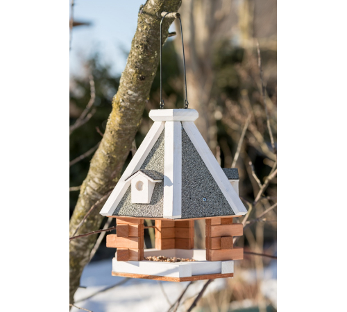 Trixie Futterhaus zum Hängen - dunkelbraun/weiß