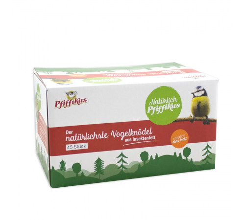 Natürlich Pfiffikus Vogelknödel aus Insektenfett - 45 Stück