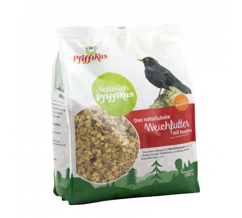 Natürlich Pfiffikus Weichfutter mit Insekten 1 kg