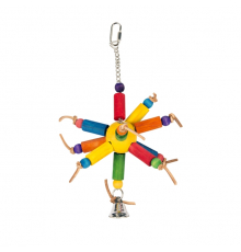 Duvoplus buntes Vogelspielzeug aus Holzblöcken/Ledeer