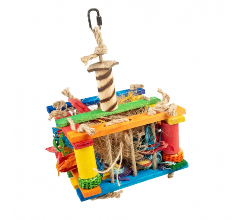 Duvoplus Vogelspielzeug Holz-Spielkiste