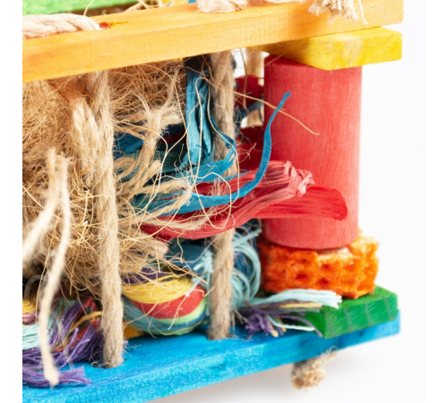 Duvoplus Vogelspielzeug Holz-Spielkiste