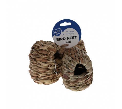 Duvoplus geschlossenes Schilfnest für Vögel - 3 Stück - 8x8x10,6cm