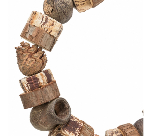 Trixie Ringschaukel aus Holz und Tannenzapfen - 18 cm